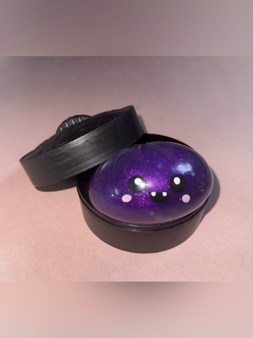 Halloween Purple Vampire Bat Sparkly Dumpling Squishy Squeeze Stress Ball Toy